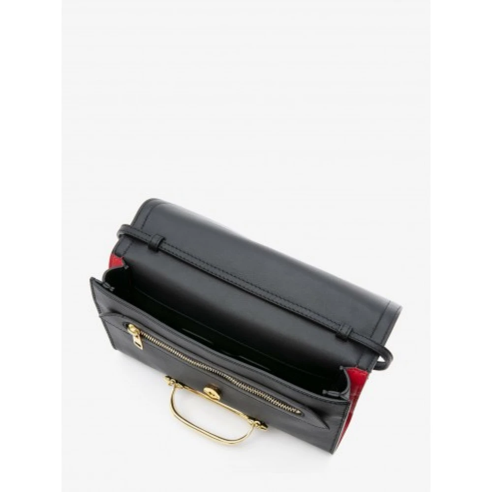 alexander mcqueen Luxe Zwart Rood Leren Handtas Black Dames