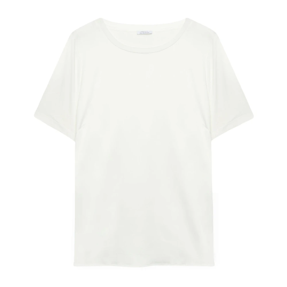 Fiorella Rubino Satin Blouse met Kimono Mouwen White Dames