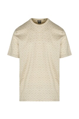 monogram-print-beige-t-shirt