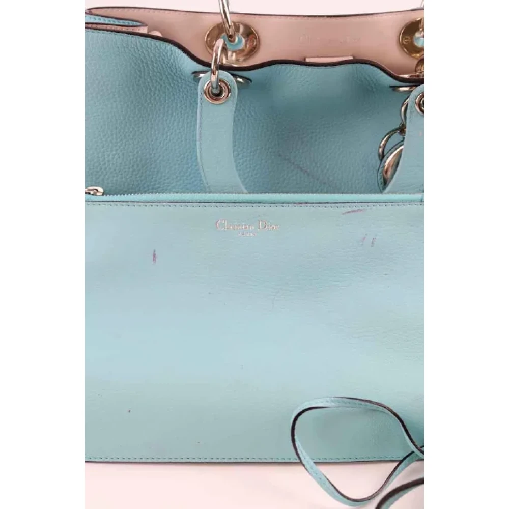 Dior Vintage Pre-owned Leather dior-bags Blue Dames