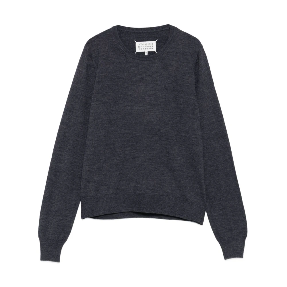 Blue Wool Sweater Round Neck - Maison Margiela - Modalova