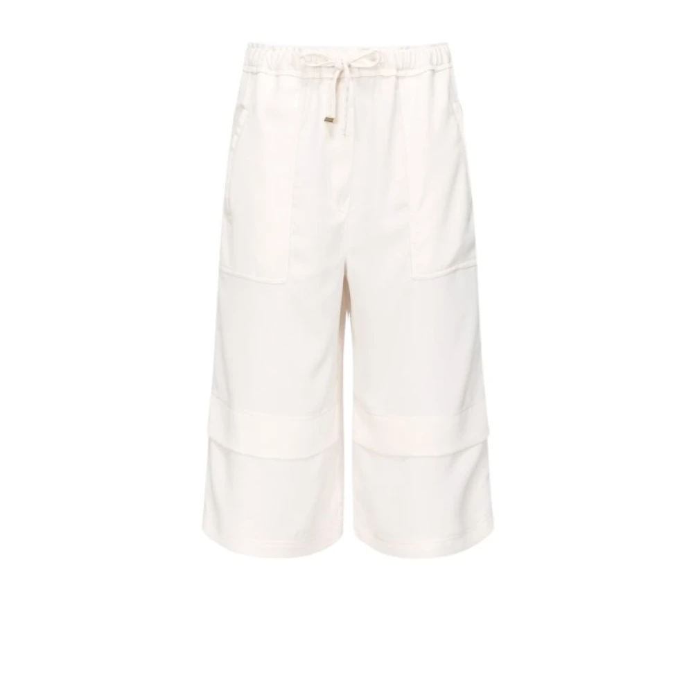 Pinko Femme Beige Shorts, Taille: 38 Fr Satin Bermuda Shorts