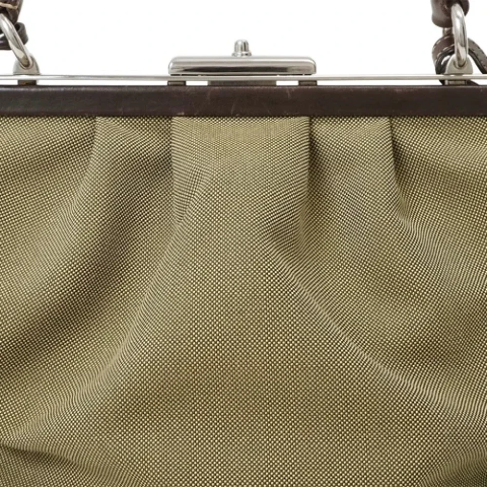 Prada Vintage Pre-owned Canvas prada-bags Brown Dames