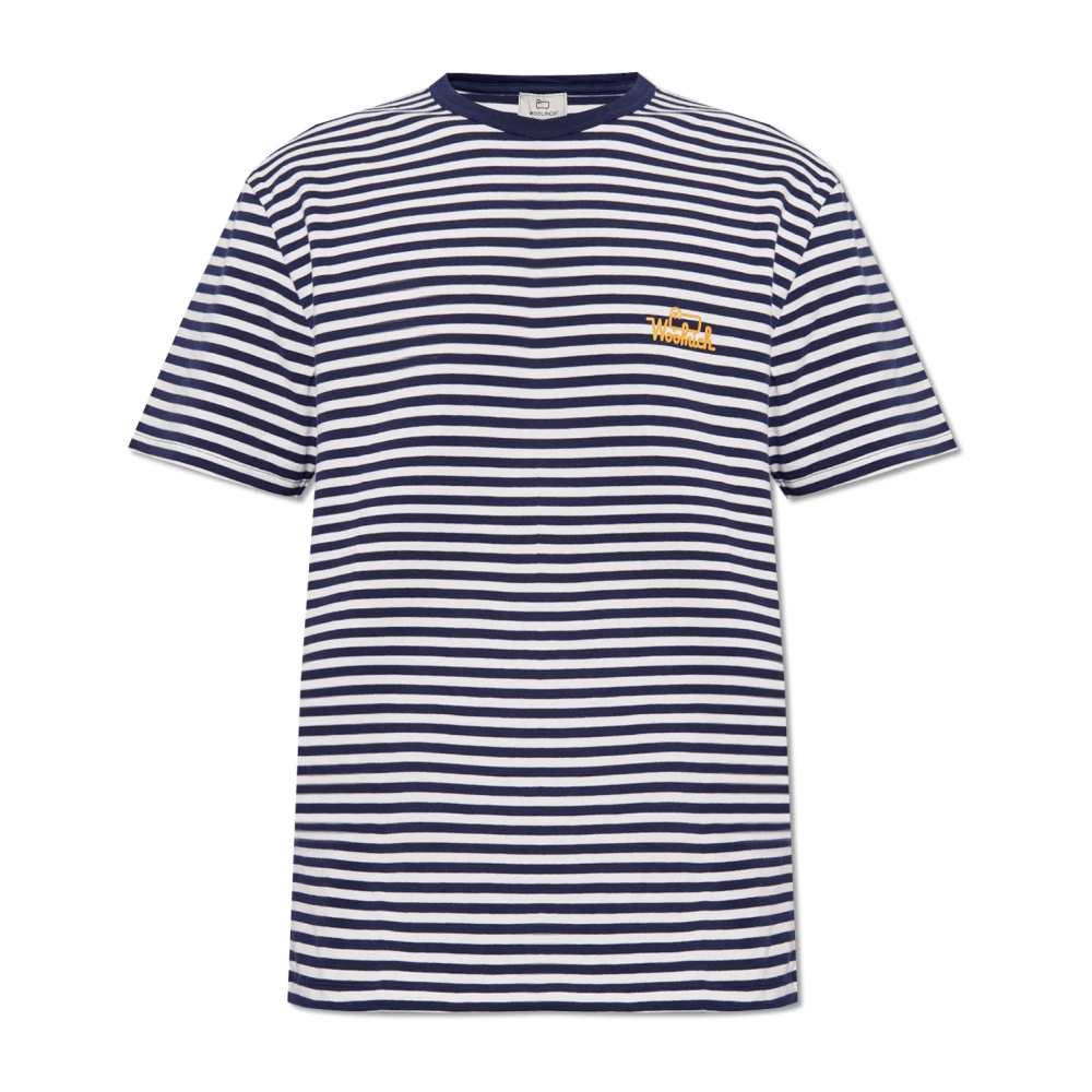 Woolrich Randig T-shirt Blue, Herr