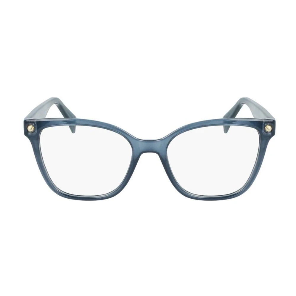 Lanvin Blauwe Geïnjecteerde Framebril Stijlvol Ontwerp Blue Dames