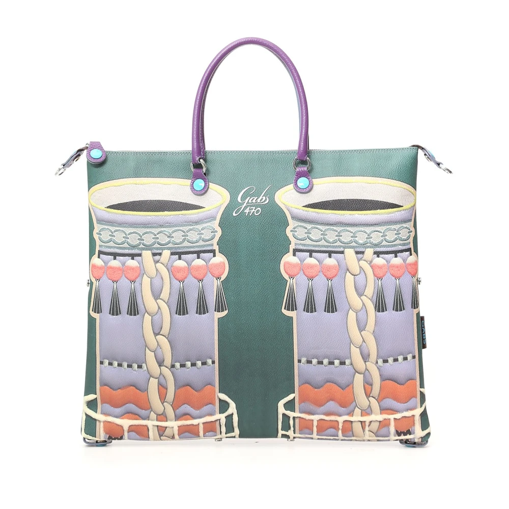 Gabs Women's Multicolor Shopping Bags, One Size, Convertible Handbag With Leather Details