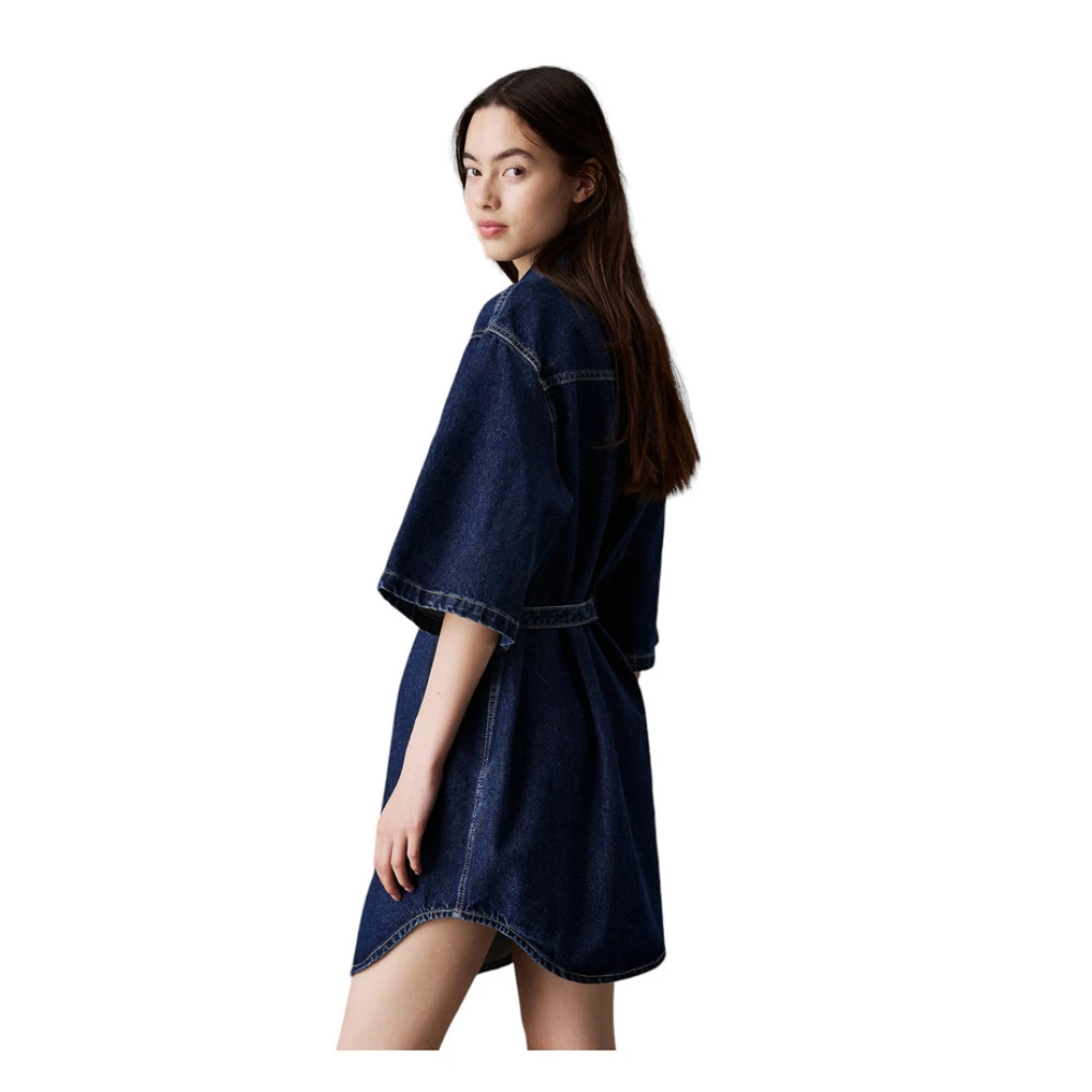 Calvin Klein Jeans Korte Jurk Blue Dames