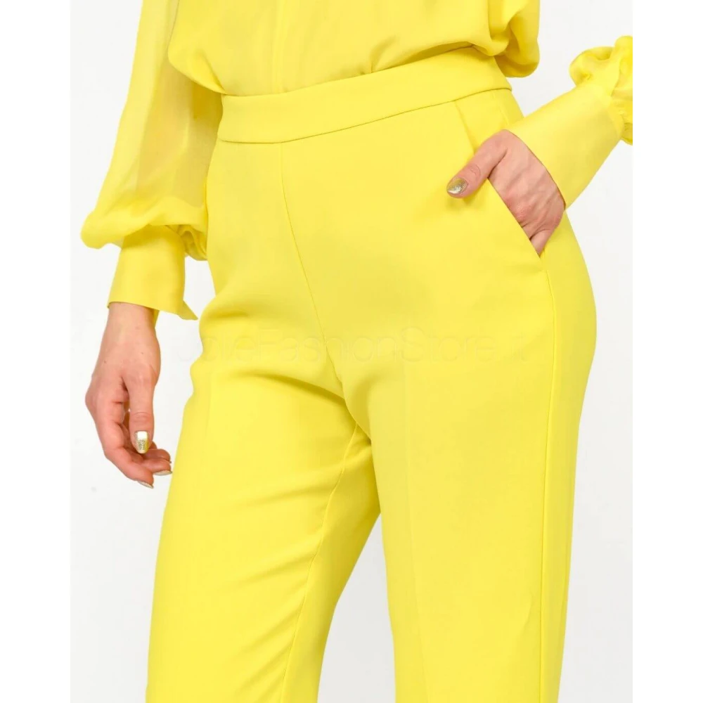 pinko Slim-fit Trousers Yellow Dames