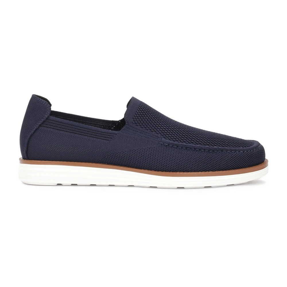 Kazar Marinblå slip-on skor i stretchmaterial Blue, Herr