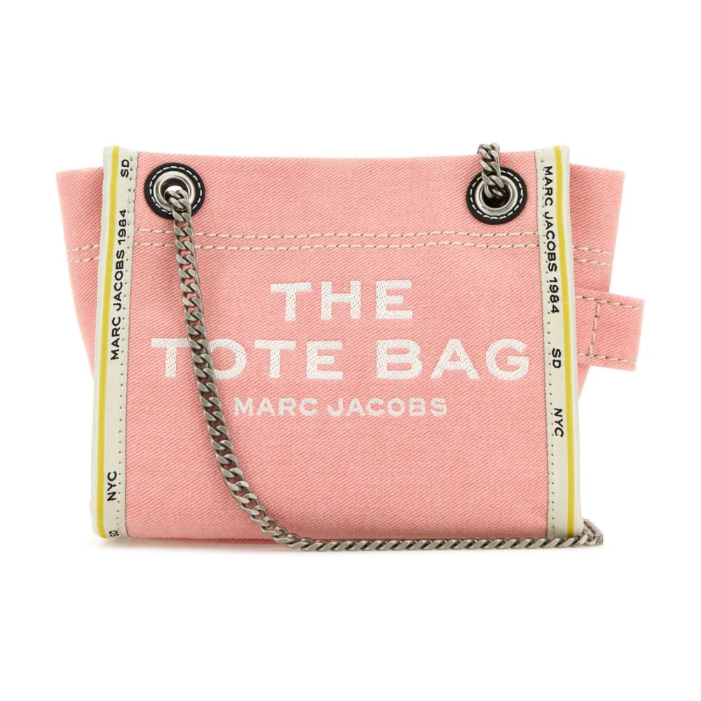 Marc Jacobs Roze Katoenen Denim Tas met Logo Pink Dames