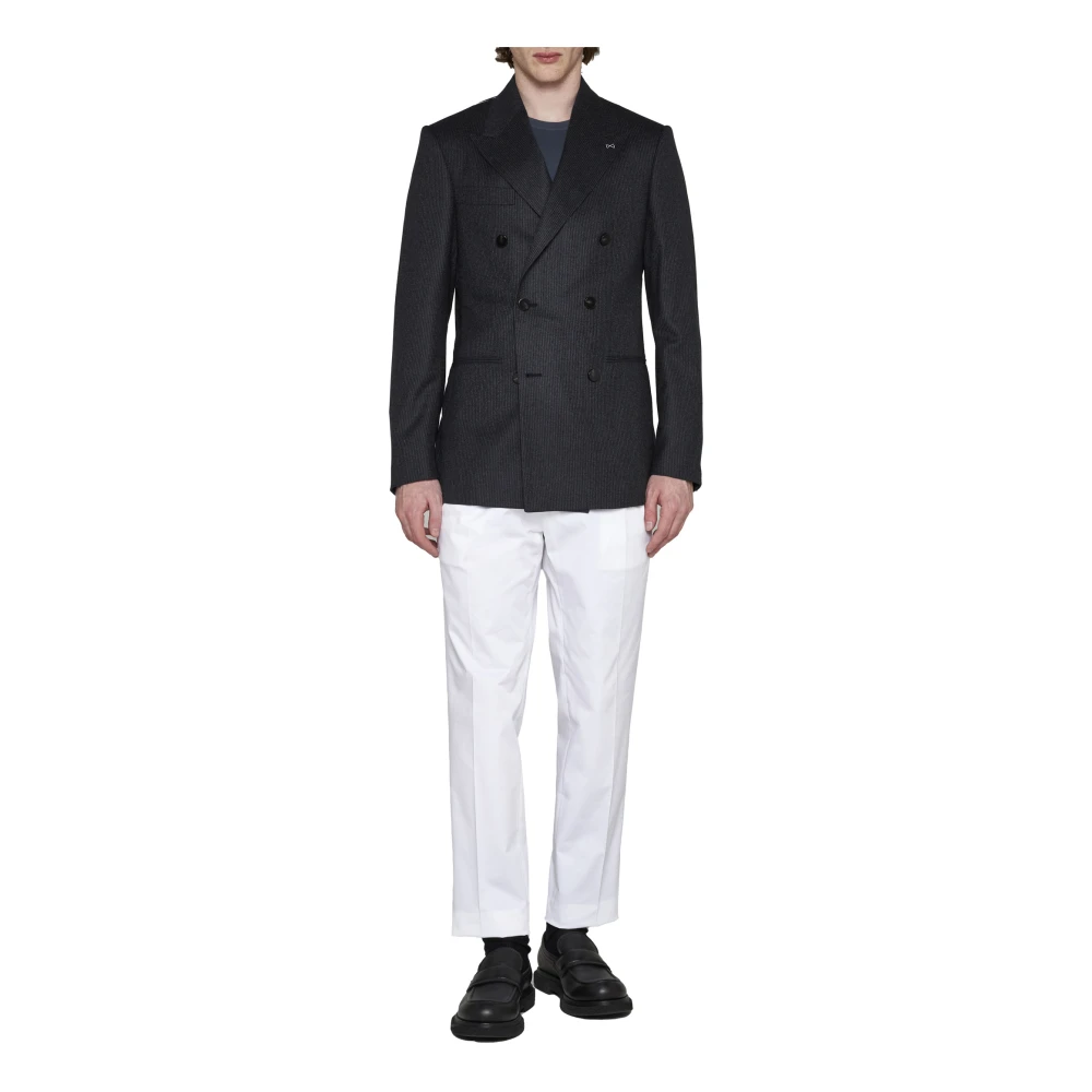 D4.0 Stijlvolle Jassen in Wit Blauw Black Heren
