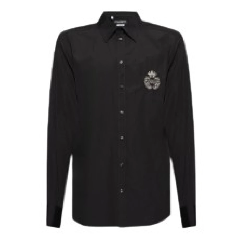 Dolce & Gabbana Zwarte Overhemden voor Mannen Black Heren