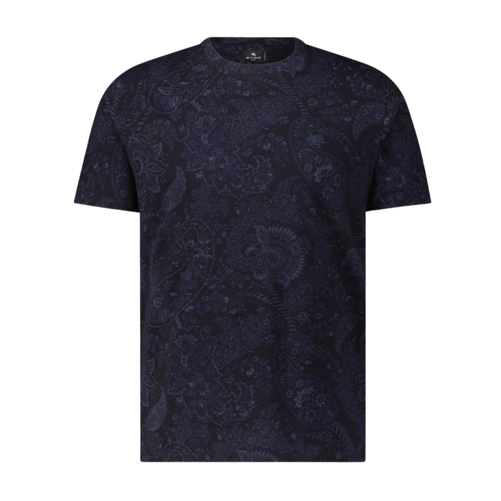 ETRO Paisley Print T-Shirt Blue Heren
