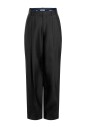 pantalon-noir-flare-en-soie-et-laine