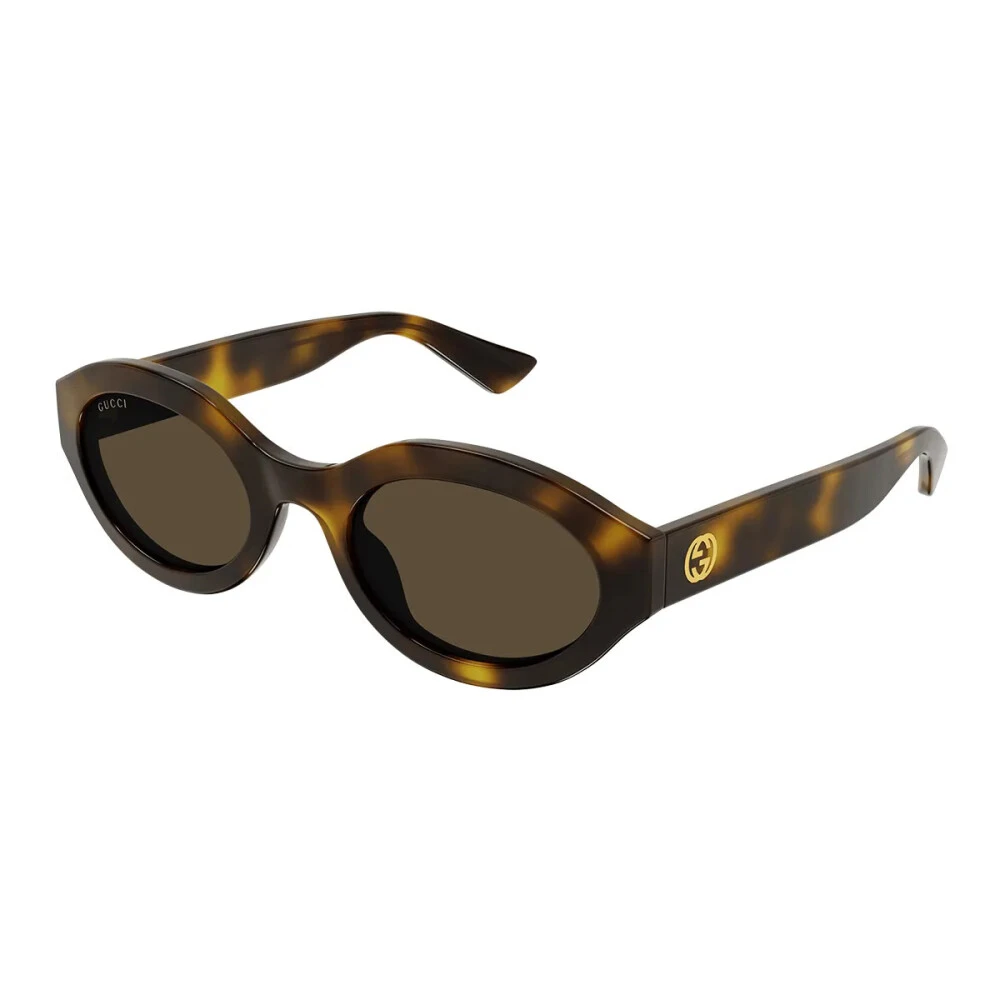 Gucci Women's Brown Oval Sunglasses - Sunglasses - 53 Mm - Accessories