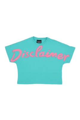 Logo Crop Tee Mint Fuchsia