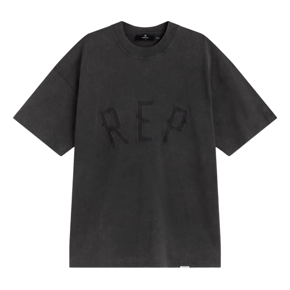 Represent Vintage Zwart Appliqué T-Shirt Black Heren