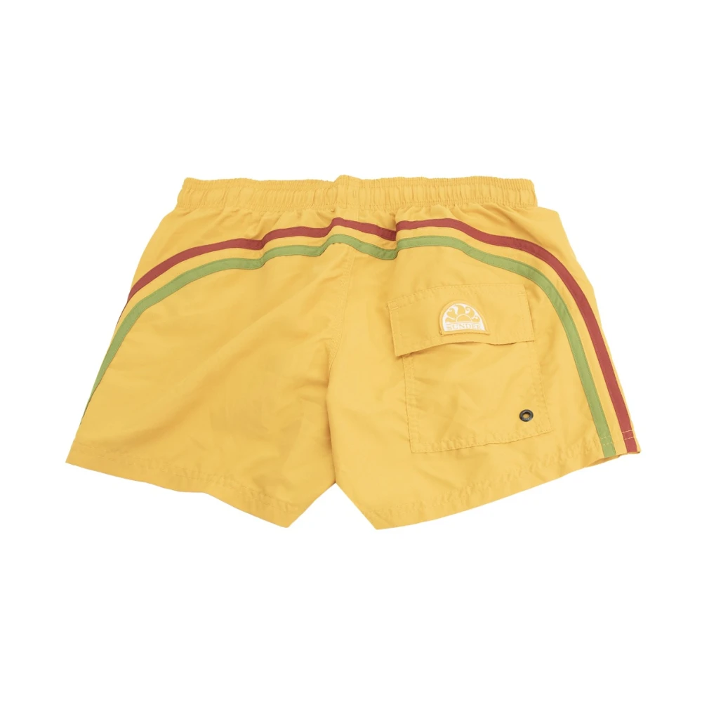 Sundek Heren zwemshorts met vetersluiting Yellow Heren