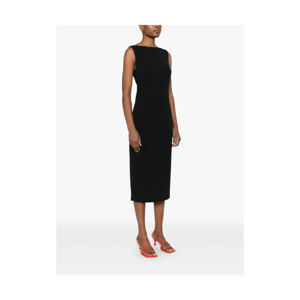 Calvin Klein Zwarte Mouwloze Jurk met Achtersplit Black Dames