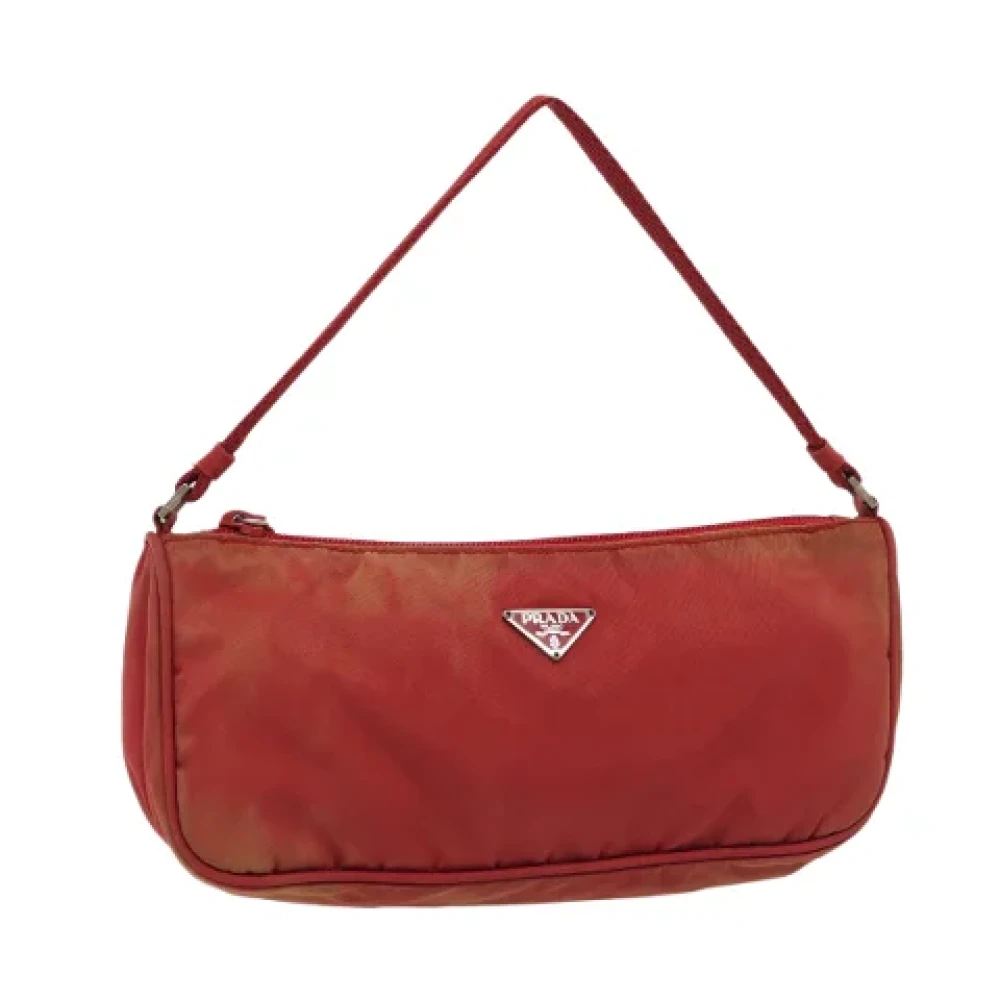 Prada Vintage Pre-owned Nylon pouches Red Dames