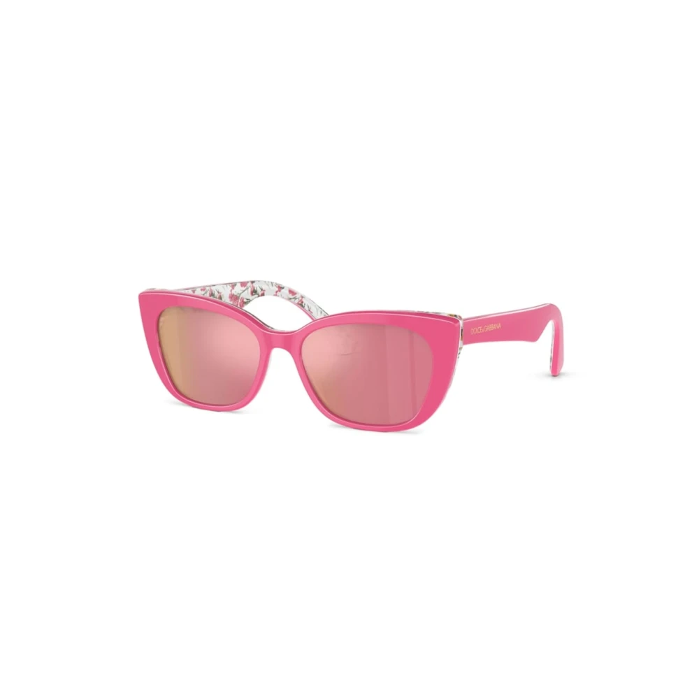 Dolce&Gabbana Unisex Sunglass DX4427 Kids - Frame color: Pink On Pink Flowers, Lens color: Pink Mirror Rose Gold - Image 3