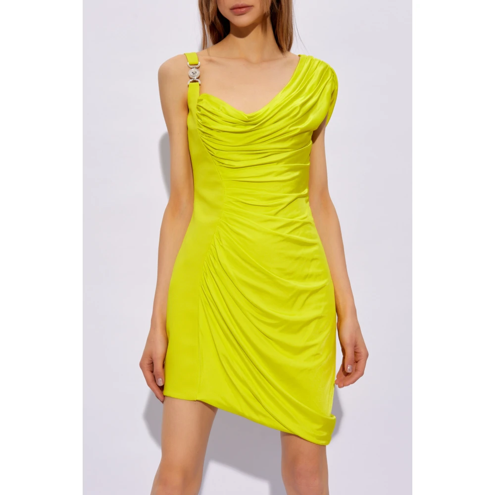 Versace Gedrapeerde jurk Yellow Dames