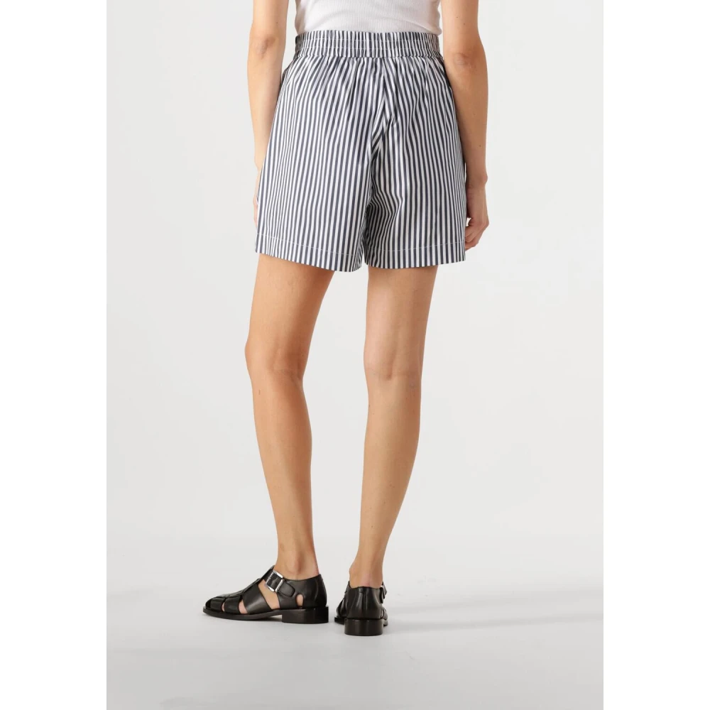 Notre-v Navy Gestreepte Broek Blue Dames