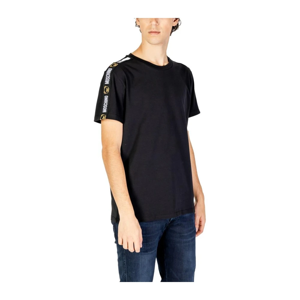 Moschino Zwarte Katoenen Crew Neck T-Shirt Black Heren