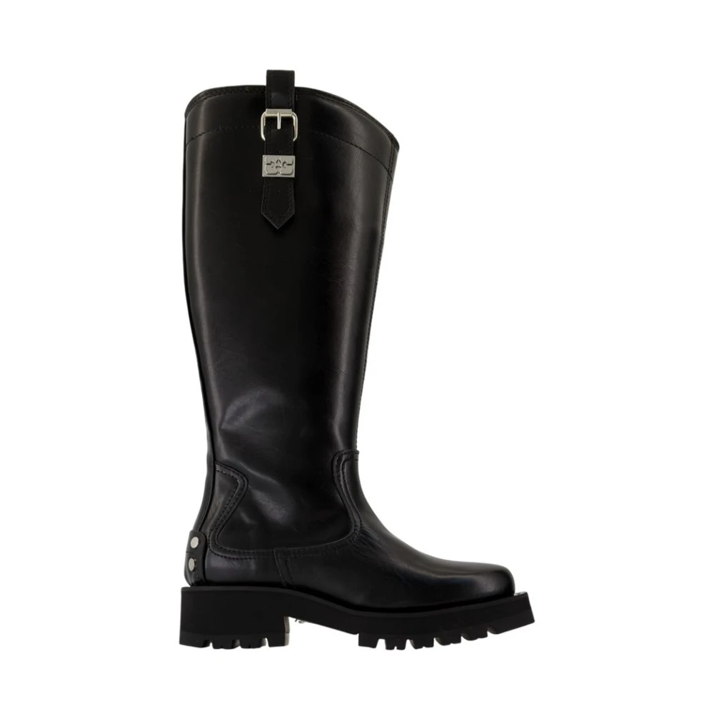 Ganni Black High Boots, Female, 5 Uk, Synthetic High Boots