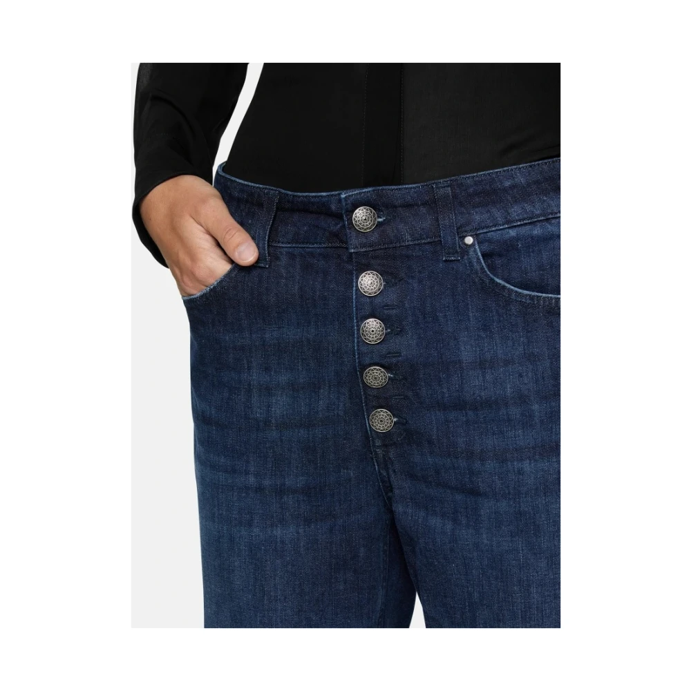 Dondup Losse Denim Stretch Jeans Blue Dames