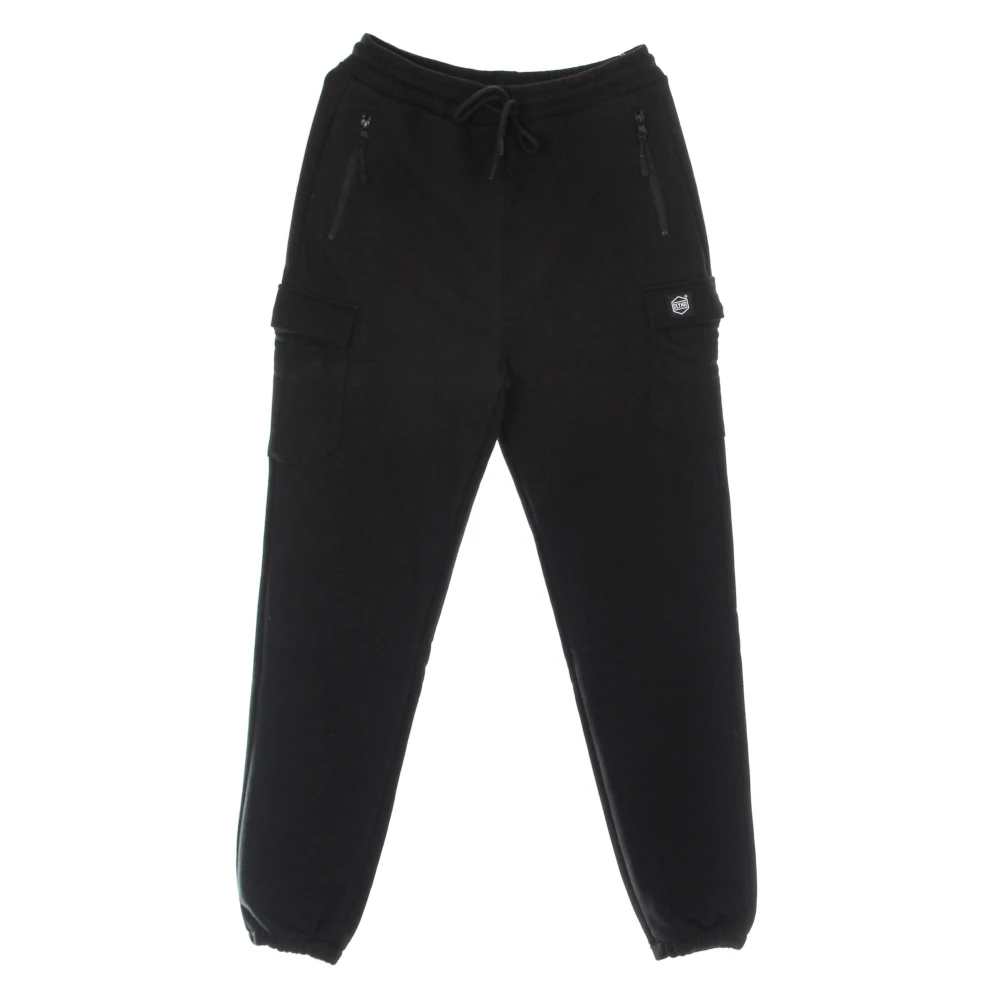 Dolly Noire Men's Black Lightweight Cargo Joggers - Sweatpants - Xl - Trousers