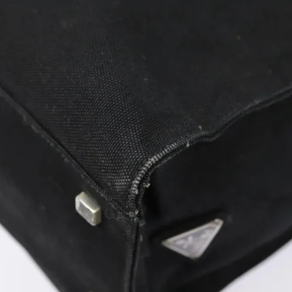 Prada Vintage Pre-owned Canvas prada-bags Black Dames