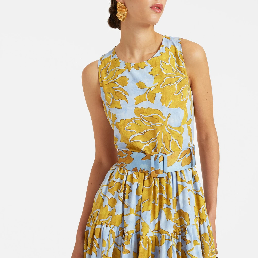 La DoubleJ Volumineuze Mouwloze Grote Jurk Multicolor Dames