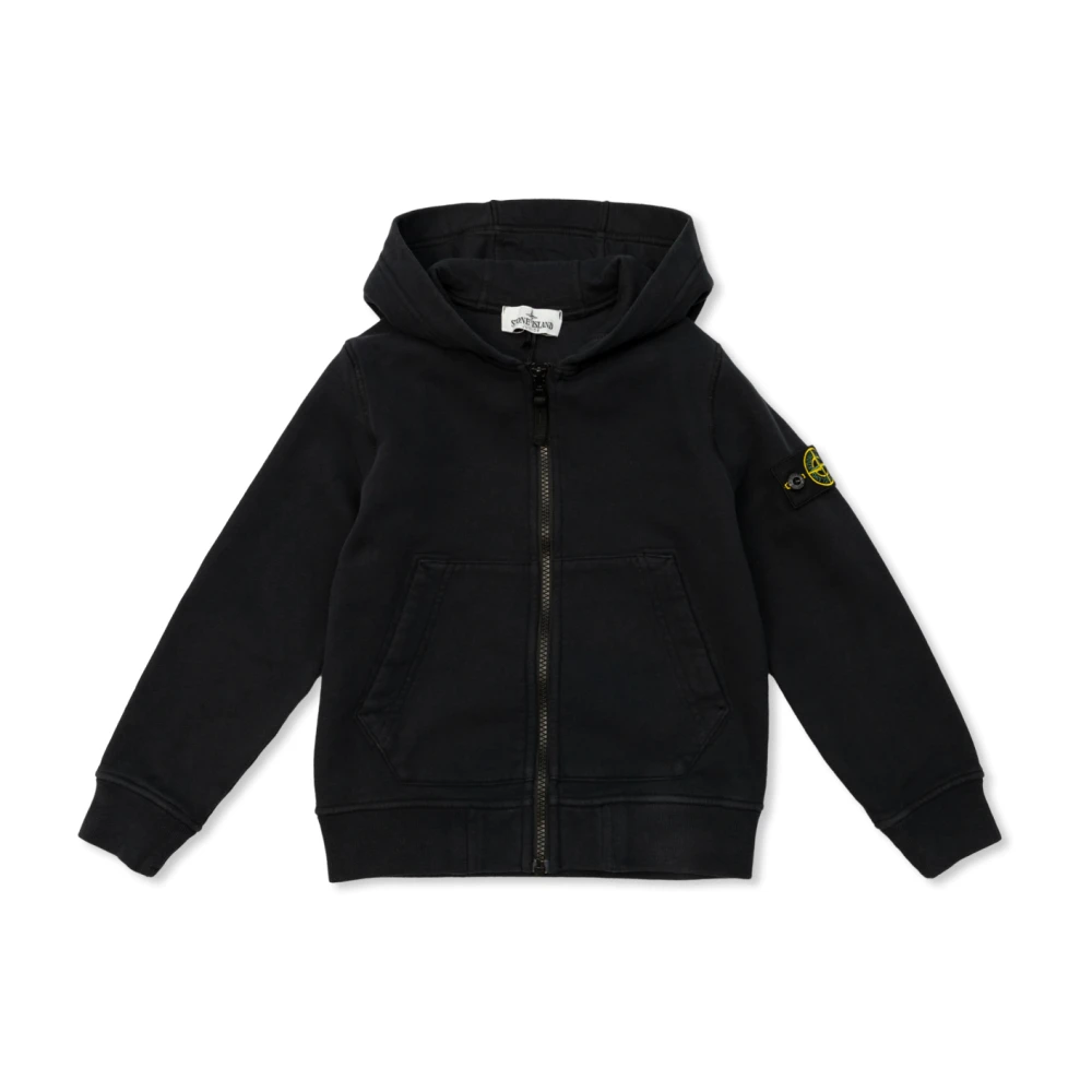 Stone Island Unisex Kids Blue Kids Sweatshirts, 8 Y, Hooded Sweatshirt
