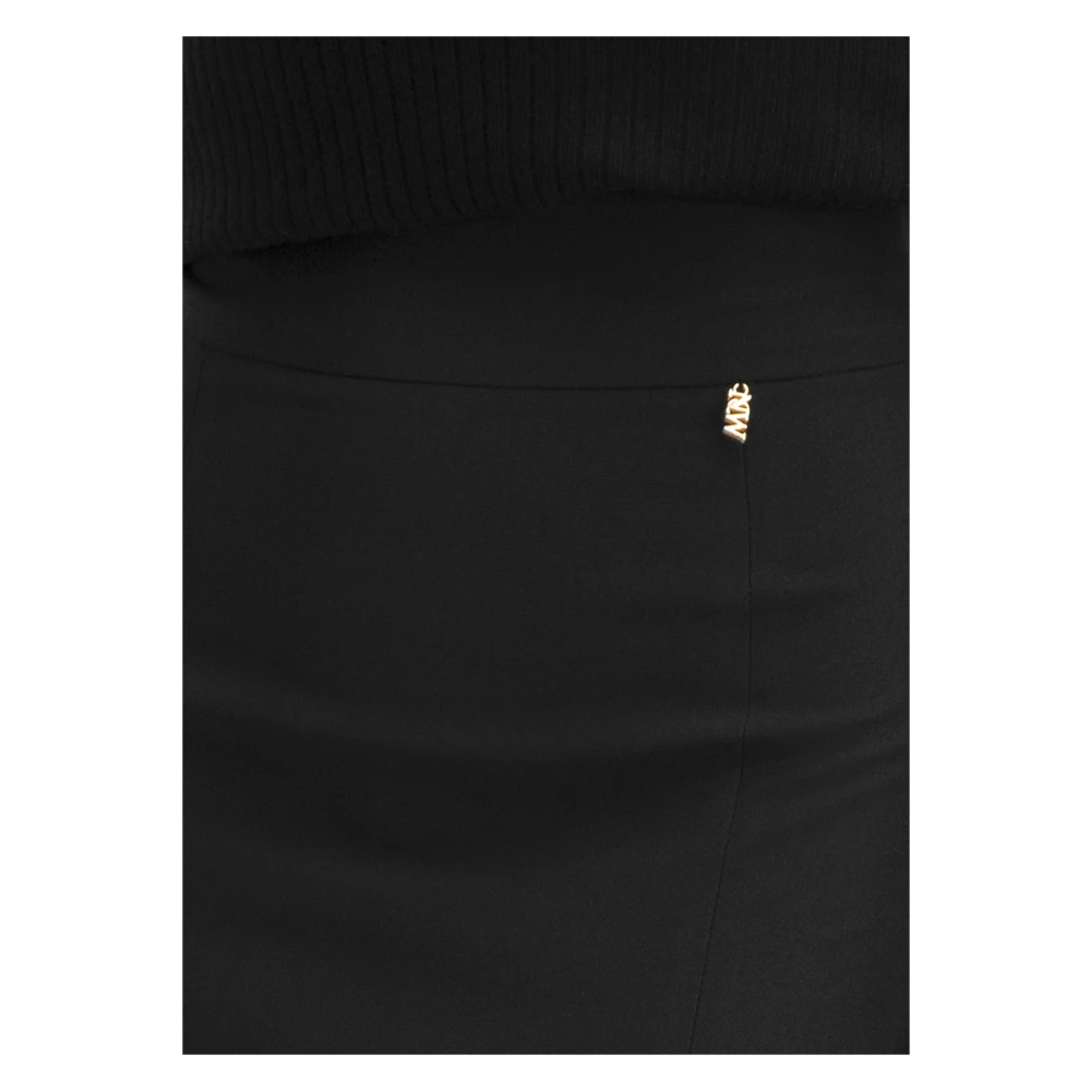 Nicowa Gouden Monogram Hoge Taille Pencil Rok Black Dames