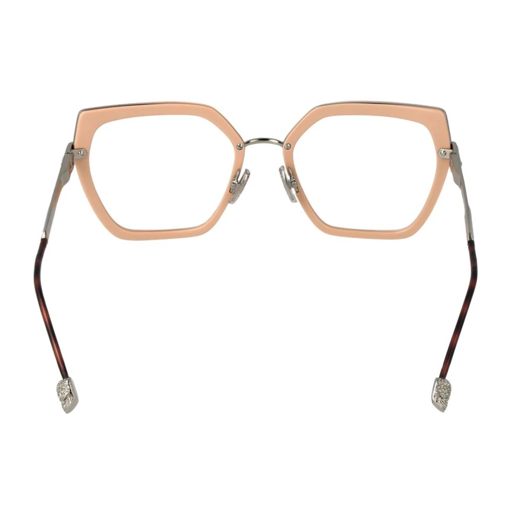 Philipp Plein Roze Rechthoekige Optische Monturen met Demo Lenzen Pink Dames
