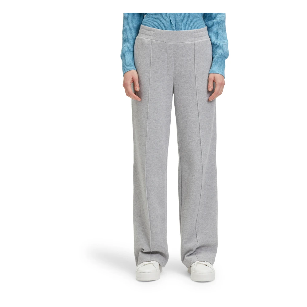 Betty & Co Elegante Wijde Pijp Aantrekbroek Gray Dames