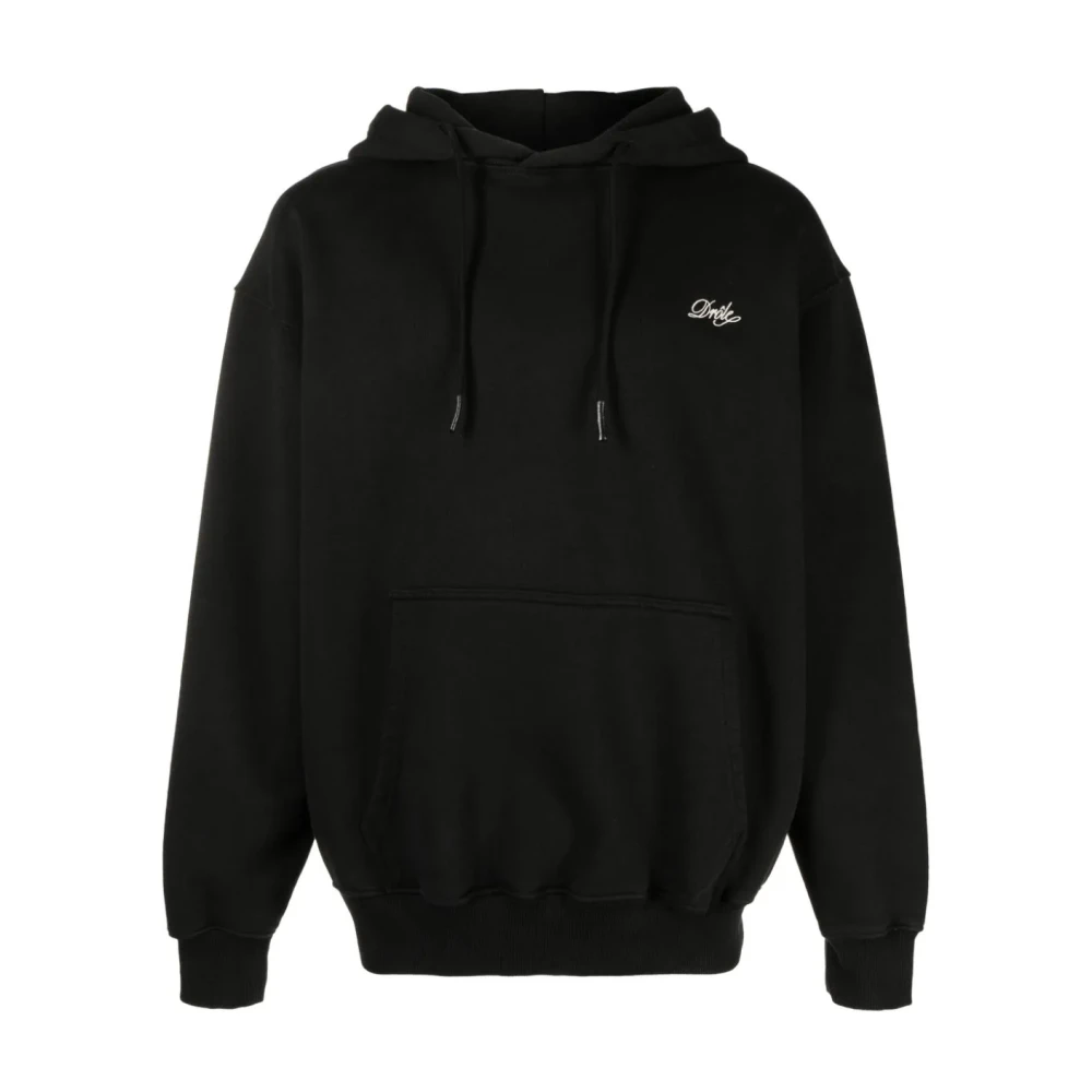 Drole de Monsieur Zwarte hoodie met bedrukt logo Black Heren