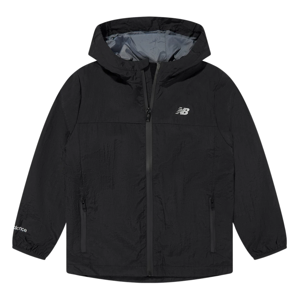 New Balance Boys Black Light Jackets, 15 Y, Athletics Woven Mesh Lined Jacket In
