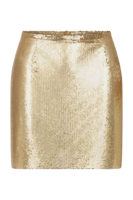 Sequin Mesh Pencil Skirt