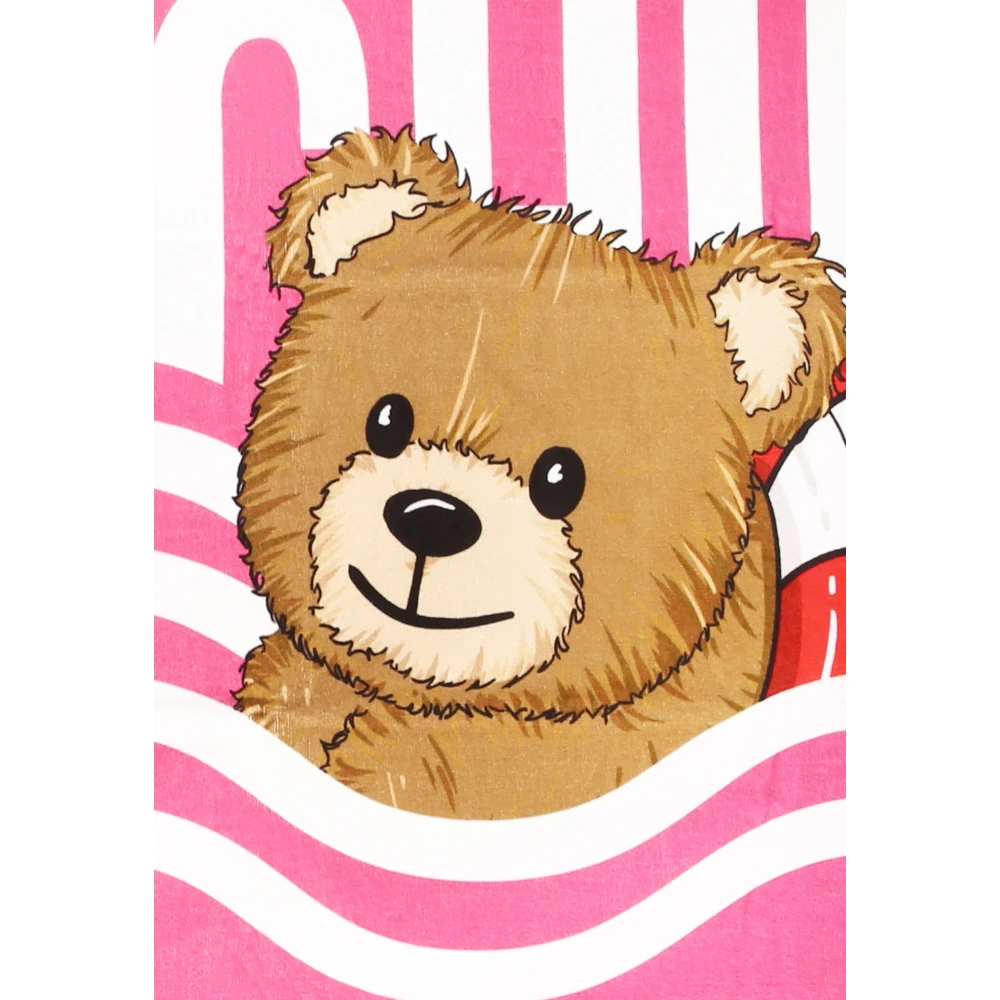 Moschino Fuchsia Katoenen Handdoek Pink Unisex