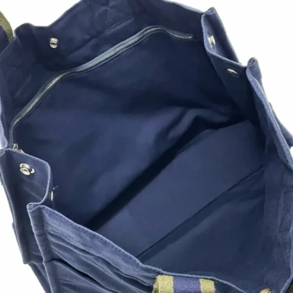 Hermès Vintage Pre-owned Canvas handbags Blue Dames