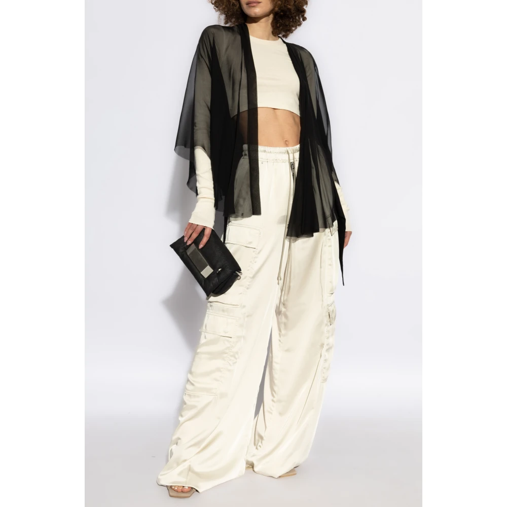 Rick Owens LS Crop T Beige Dames