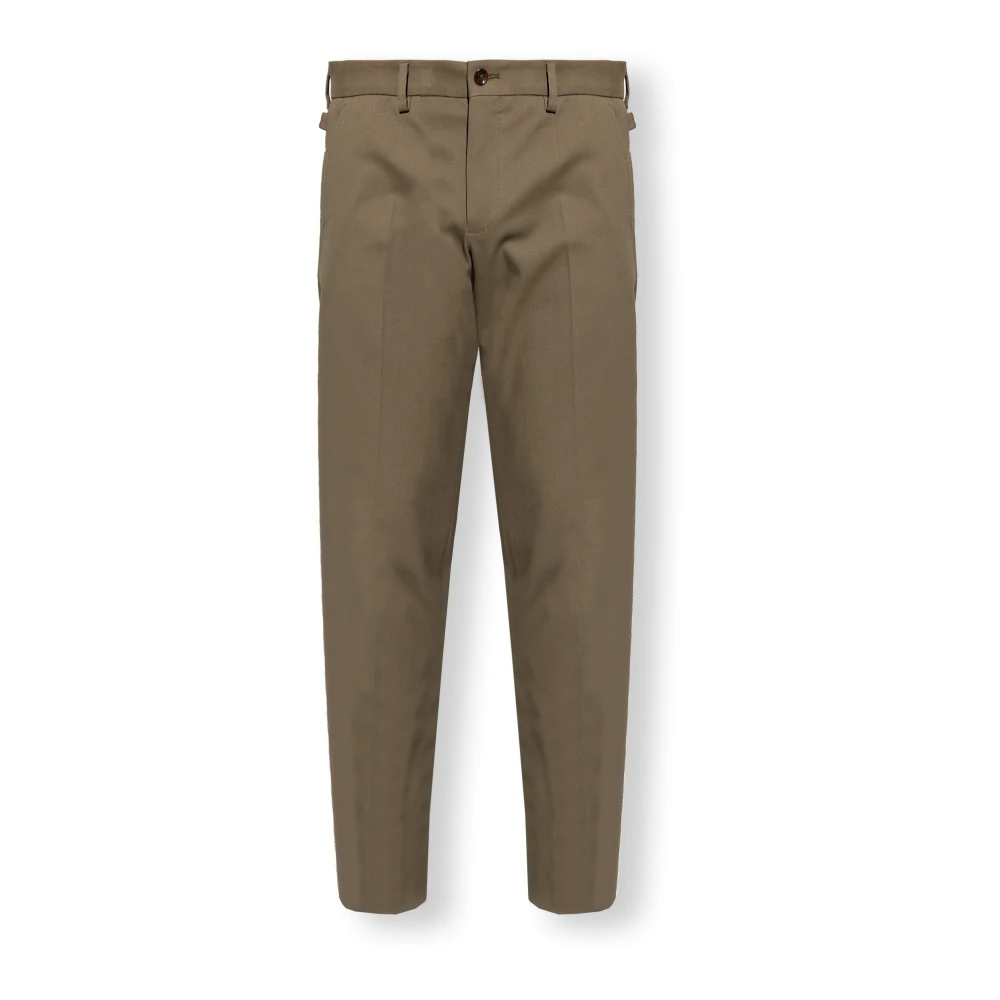 Dolce & Gabbana Men's Green Pleat-Front Trousers - Chinos - M - Trousers