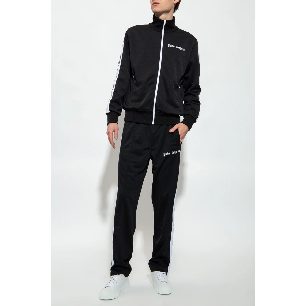Palm Angels Borst Logo-Print Track Jacket Black Heren