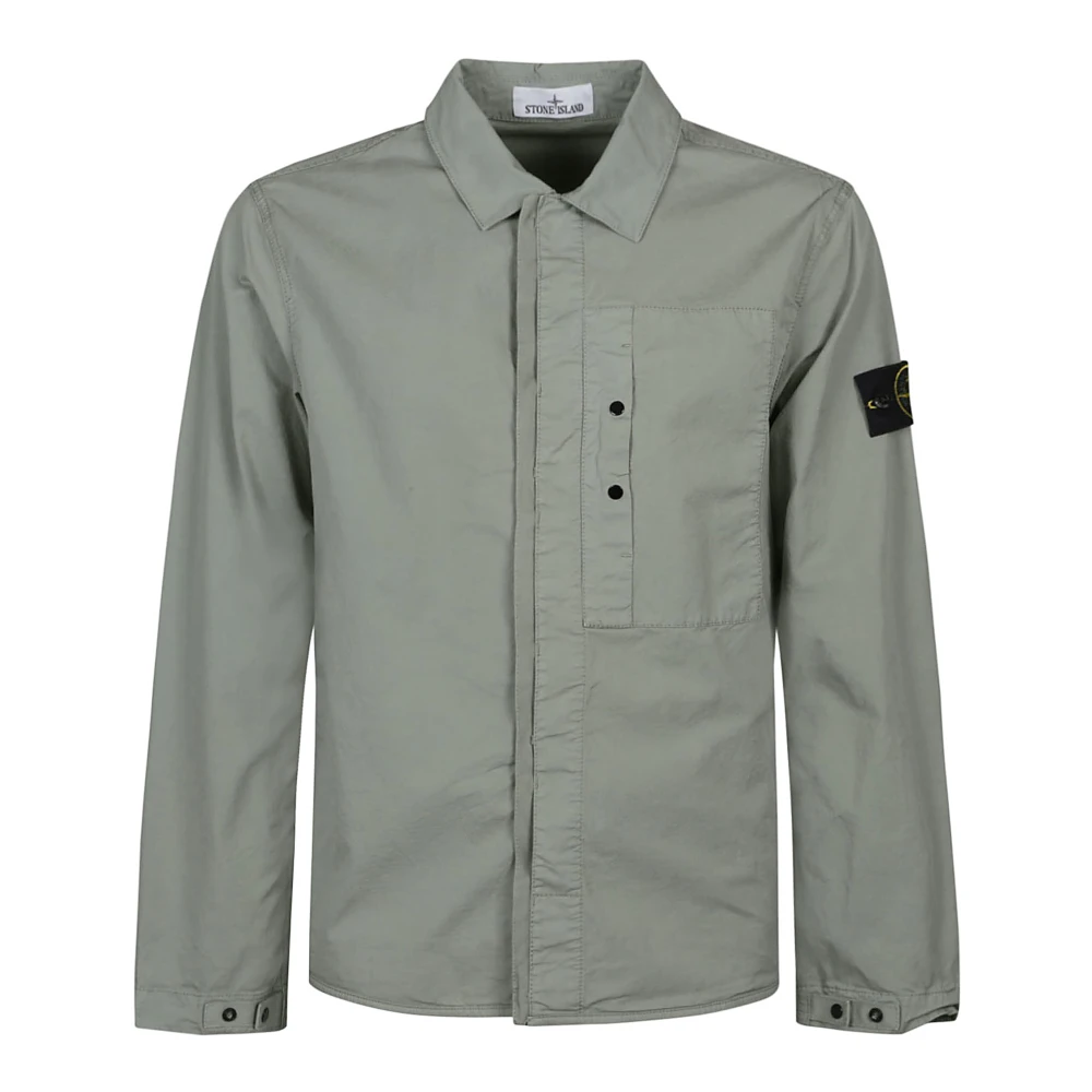 Stone Island Stilren Overshirt för Män Green, Herr