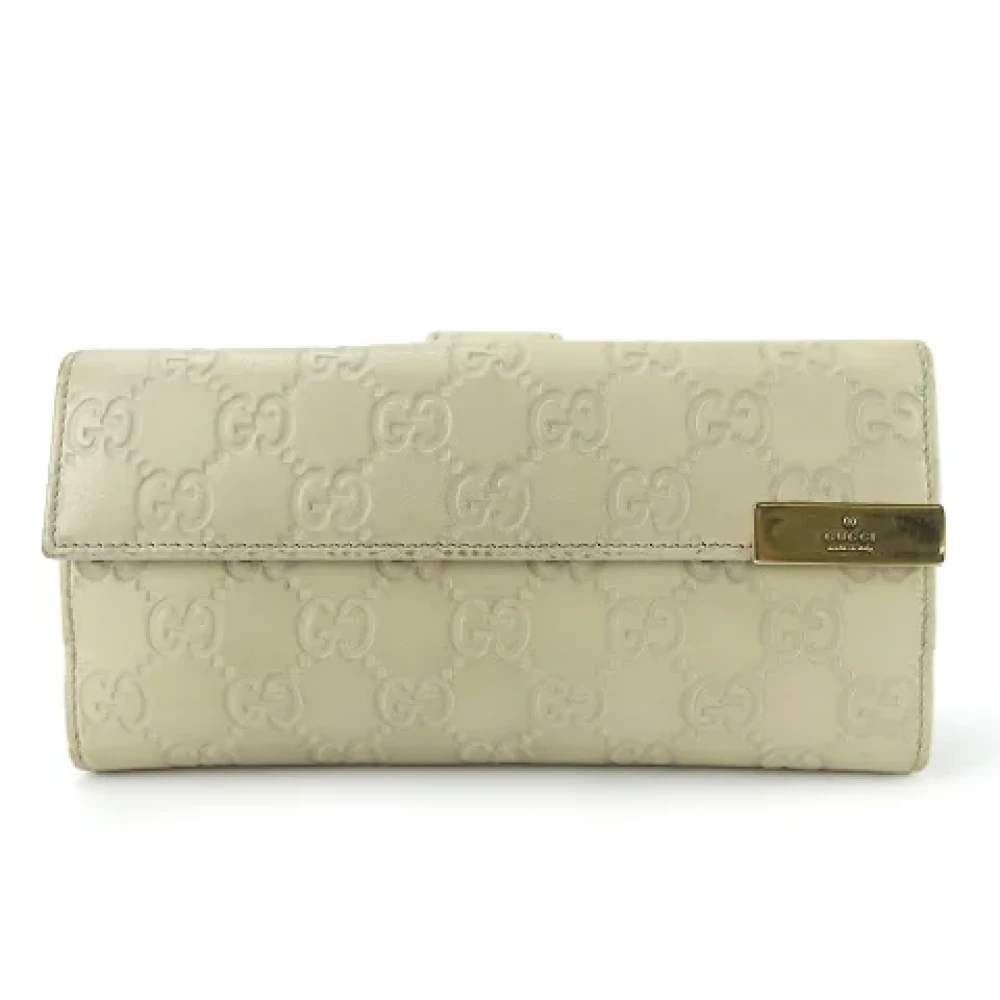 Gucci Vintage Pre-owned Leather wallets White Dames