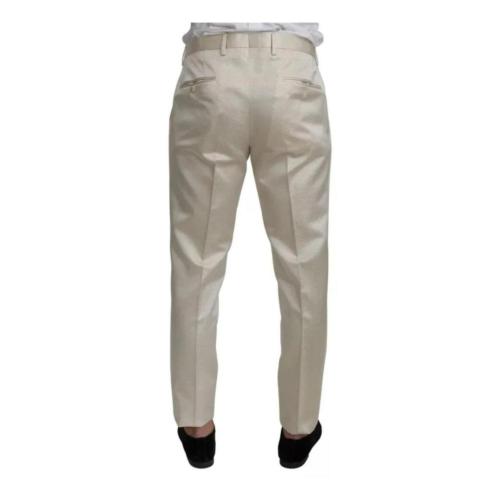 Dolce & Gabbana Luxe Wollen Blend 3-Delig Pak Beige Heren