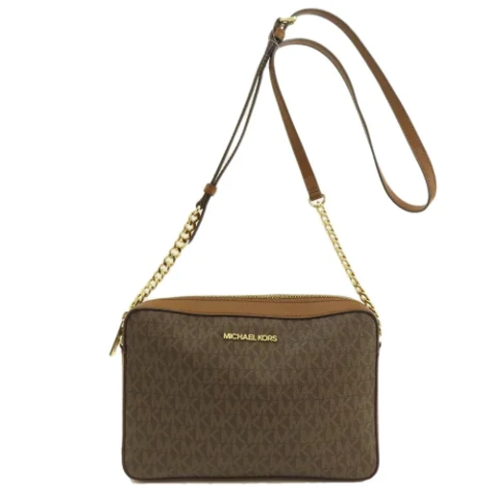 Michael Kors Pre-owned Canvas shoulder-bags Brown Dames