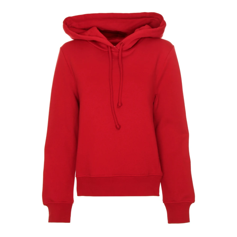 Closed Mjuk Fleece Cropped Hoodie Red, Dam